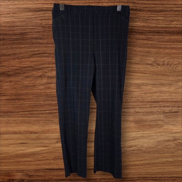 Reitmans Women's Blue Checkered Straight Leg Pants Size Med - Picture 1 of 6
